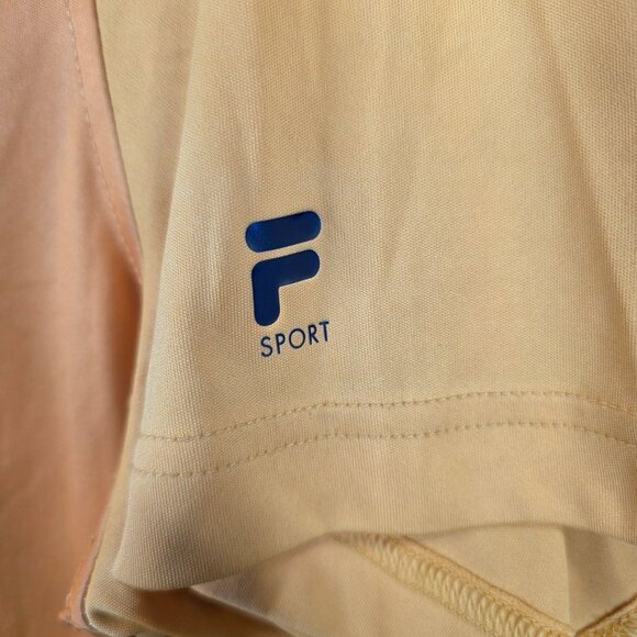 Mens Fila Sport Golf Orange Performance Polo Shirt Short Sleeve Polyester XL - Picture 2 of 8